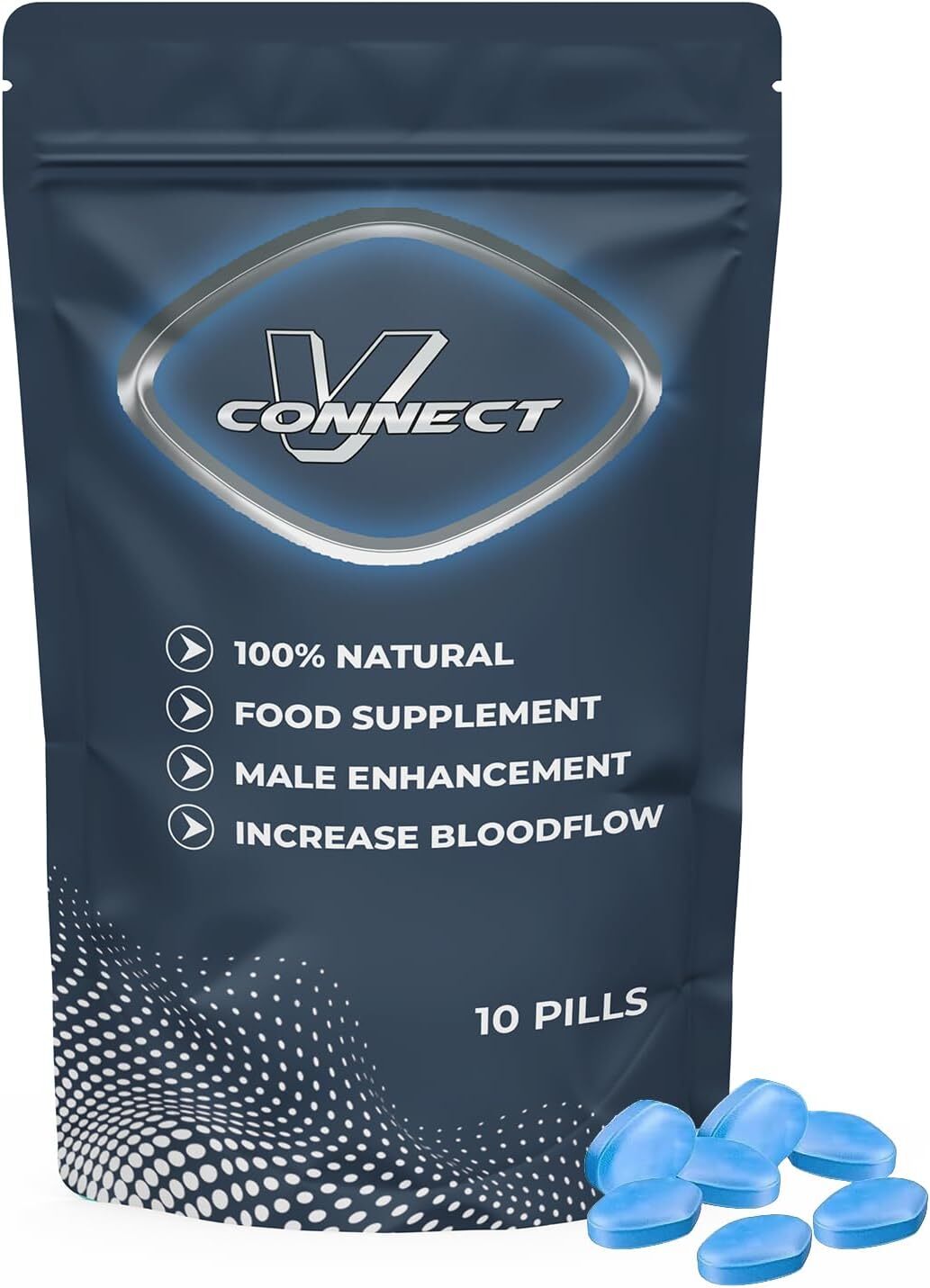 VConnect Male Performance Enhancing Food Supplement | Fast Acting | Ginseng Maca | Energy and Stamina Support | Made in UK