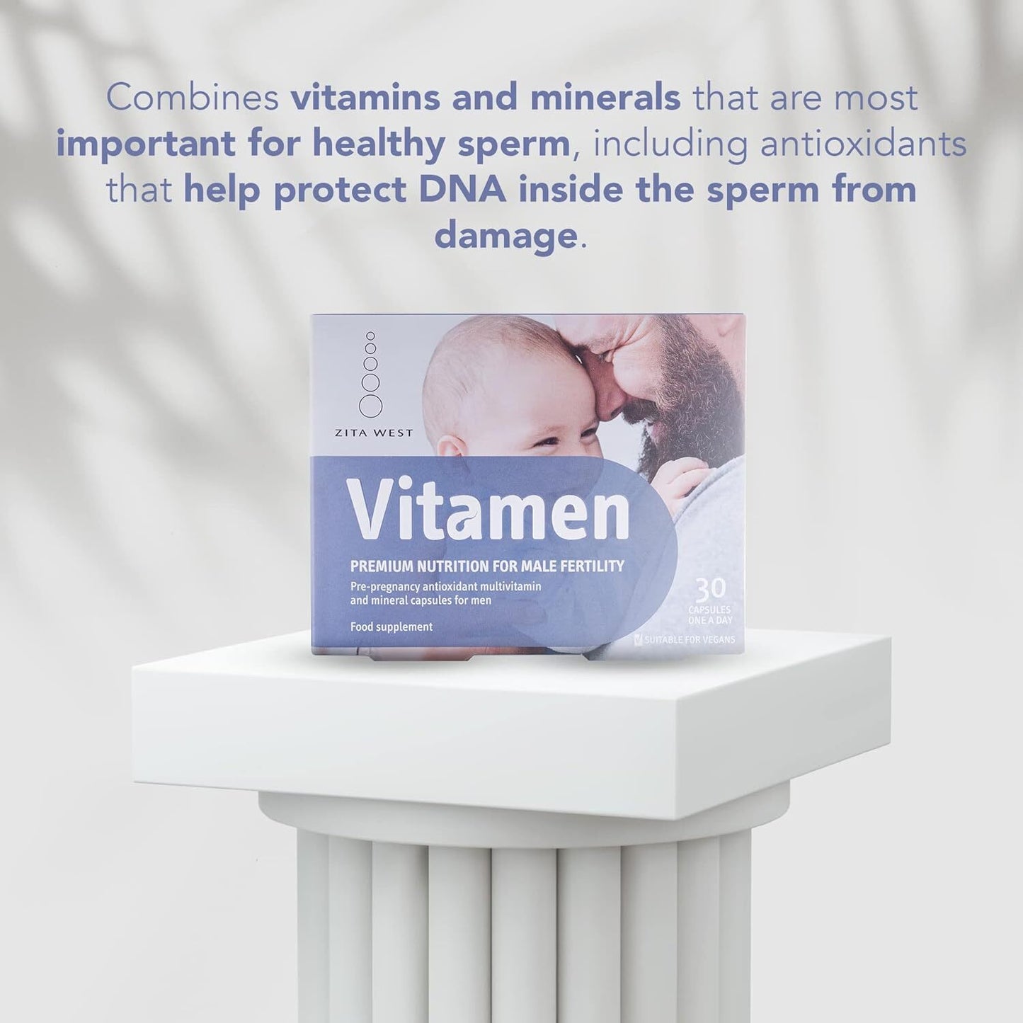Zita West Vitamen - Ultimate Male Fertility Supplement - 30 Capsules (1 Months Supply)