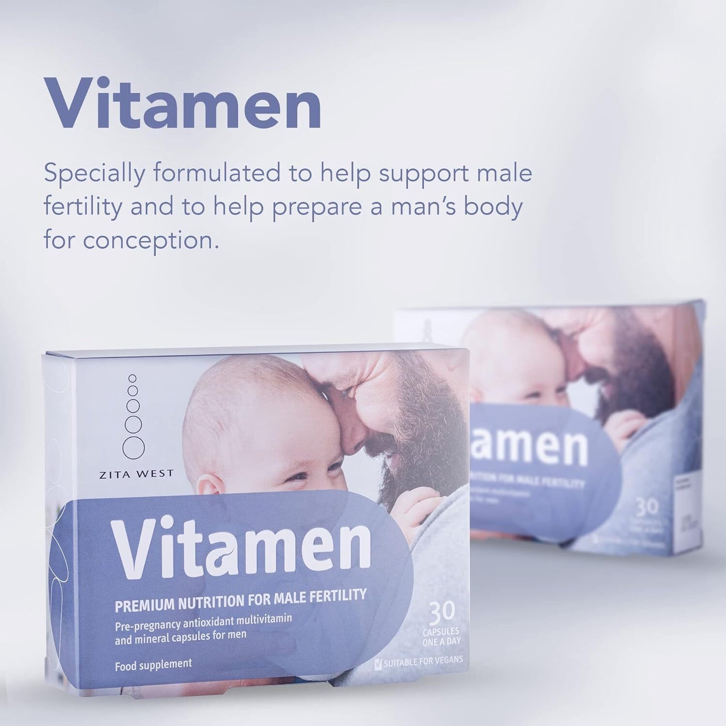 Zita West Vitamen - Ultimate Male Fertility Supplement - 30 Capsules (1 Months Supply)