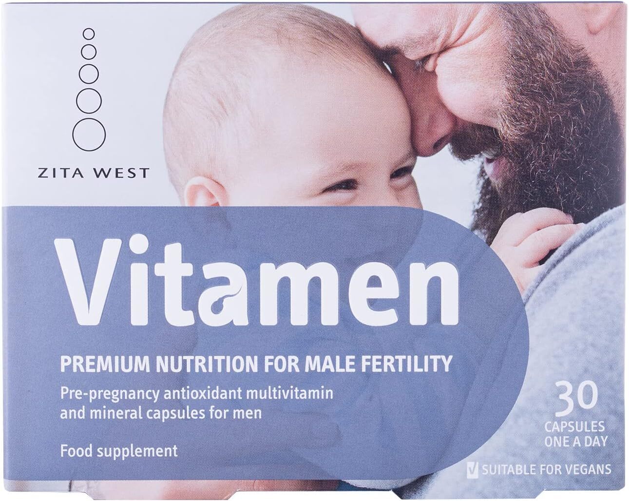 Zita West Vitamen - Ultimate Male Fertility Supplement - 30 Capsules (1 Months Supply)
