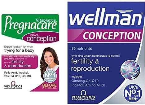 Pregnacare Conception, 30 Tablets and Wellman Conception, 30 Tablets Bundle