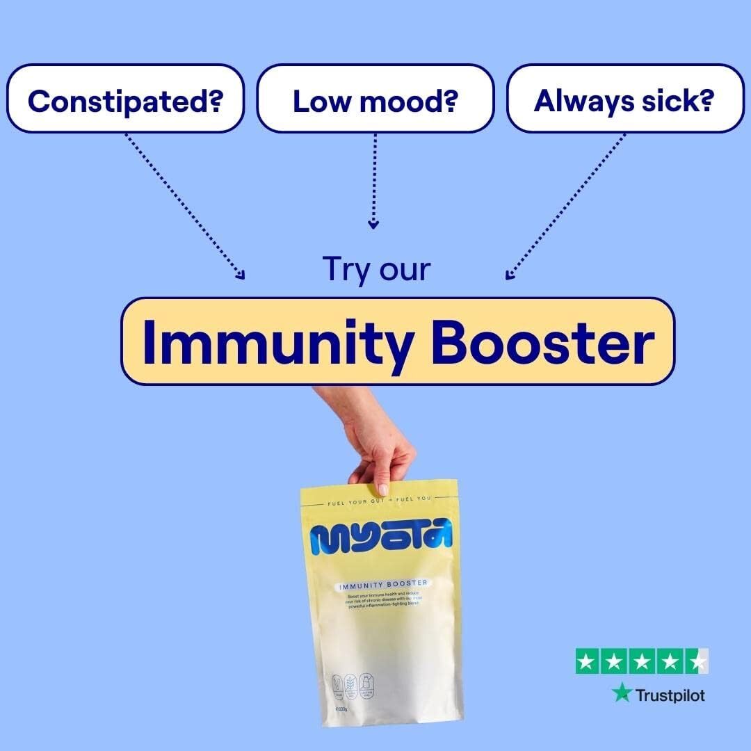 Prebiotic Fibre Supplement, Supports Digestive Health, Immunity & Mood, 1/3 NHS Daily Fibre. 300g myota Immunity Booster. Suitable for Adults and Kids. Gluten-Free, Vegan, 100% Natural.