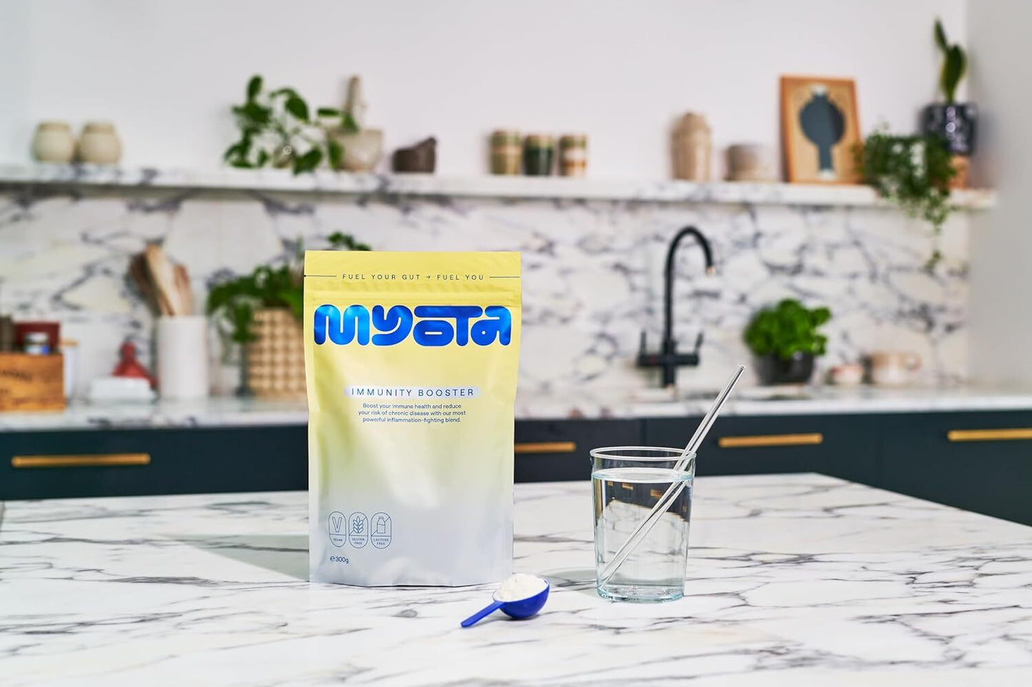 Prebiotic Fibre Supplement, Supports Digestive Health, Immunity & Mood, 1/3 NHS Daily Fibre. 300g myota Immunity Booster. Suitable for Adults and Kids. Gluten-Free, Vegan, 100% Natural.