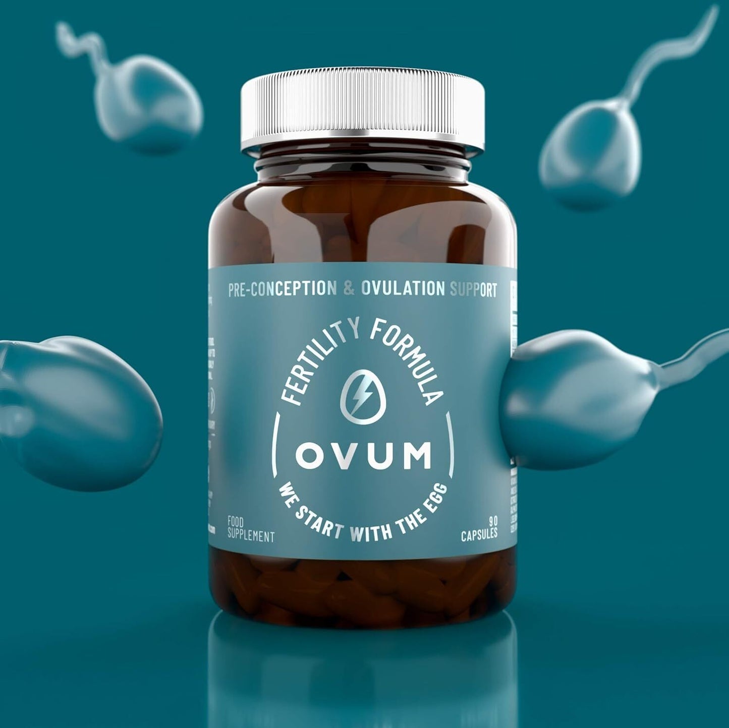 OVUM Fertility Supplement with MicroActive™ CoQ10 and Methylfolate | We Start with The Egg ® | Most Scientifically Advanced Supplement for Fertility | 30 Day Supply | Made in The U.K