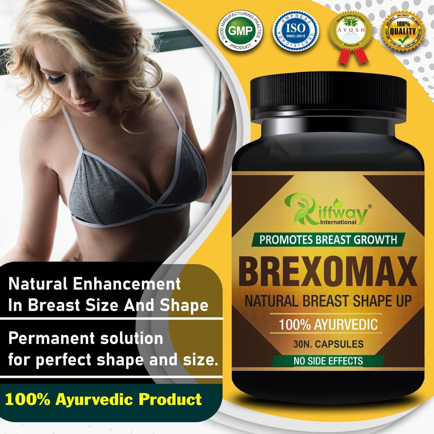 BREXOMAX Breast Capsule for Women Breast get bigger & firmer size-30