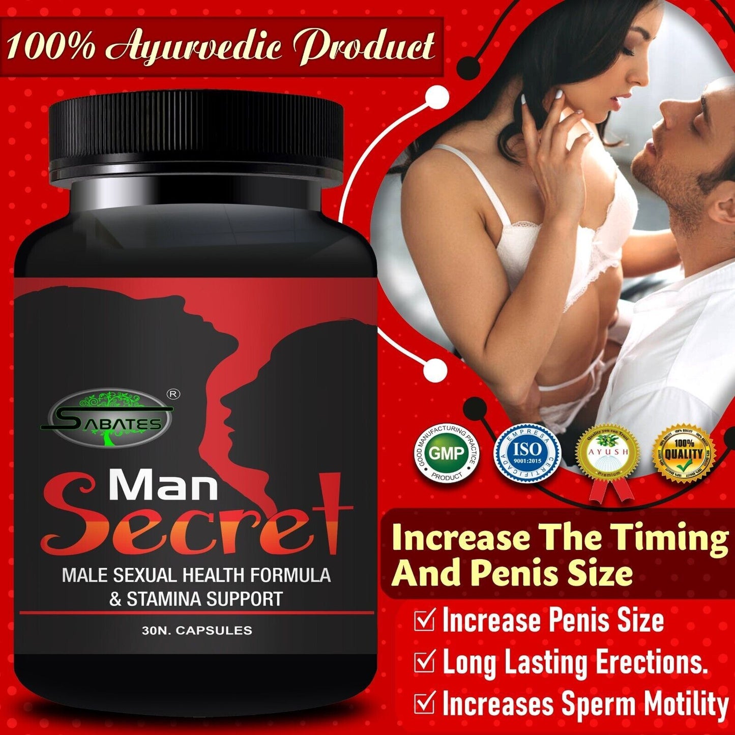Man Secret 30 Capsule For Double Power & Long Time Ayurvedic Capsule