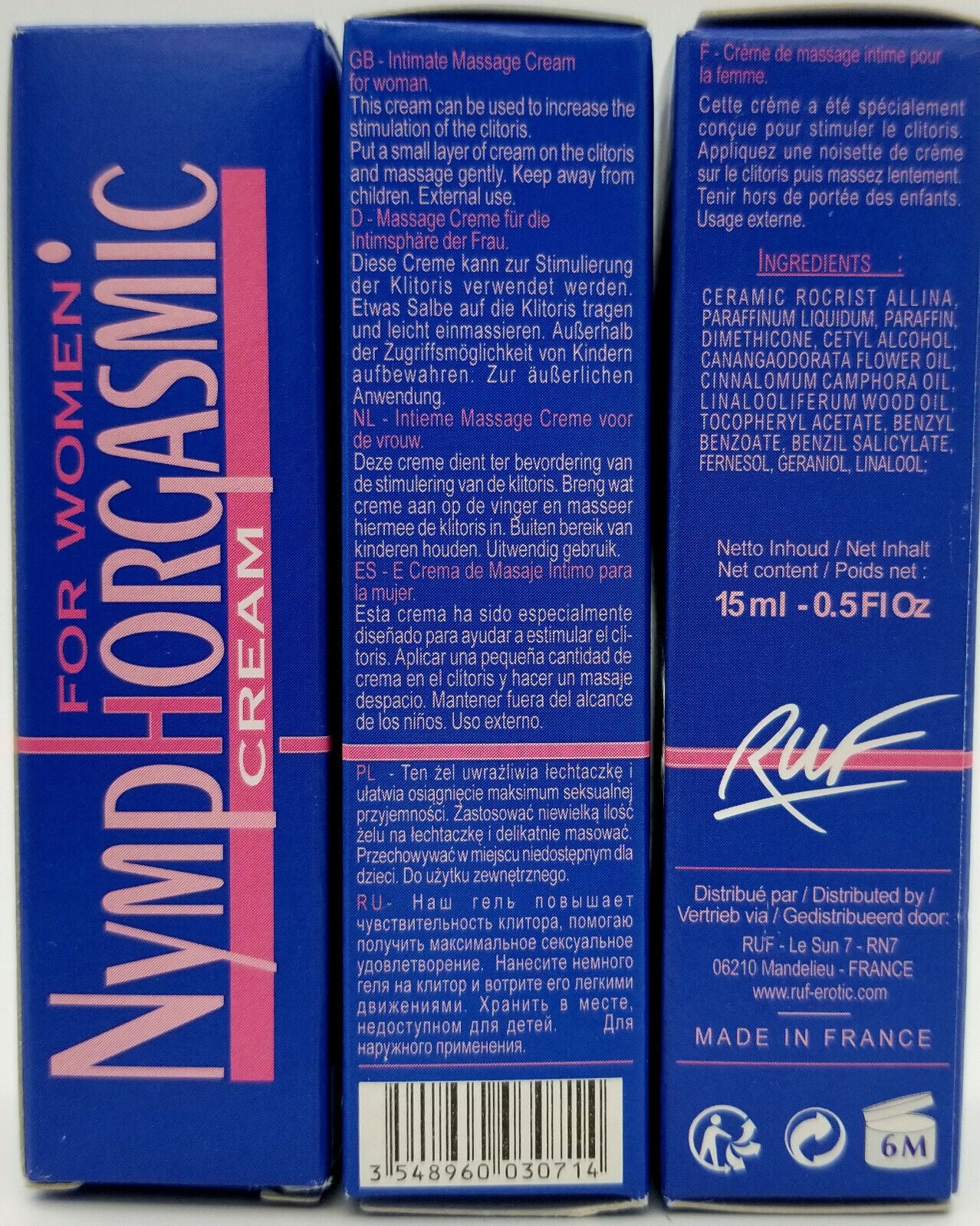 NYMPH ORGASMIC CREAM WOMEN Sex Aid Ruf