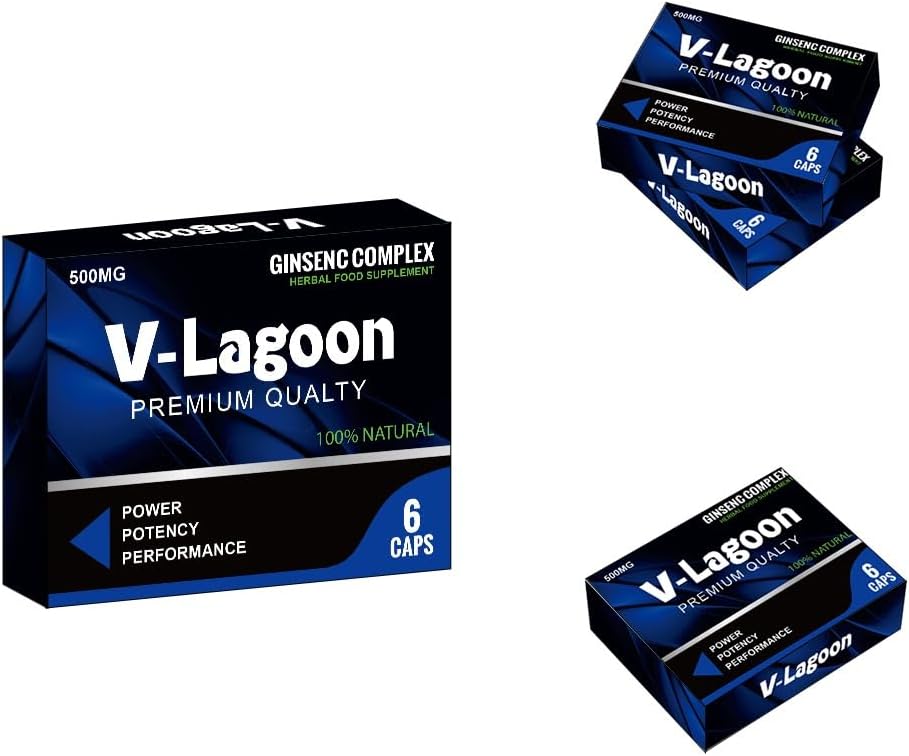 V-LAGOON Blue -New Stronger for Longer Formula for Men - Ultra Strong Performance Enhancing Pills, Stamina Endurance Booster RED Supplement Pills for Men - 6 Ginseng Capsules 500MG