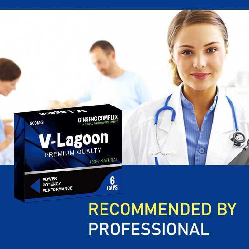 V-LAGOON Blue -New Stronger for Longer Formula for Men - Ultra Strong Performance Enhancing Pills, Stamina Endurance Booster RED Supplement Pills for Men - 6 Ginseng Capsules 500MG