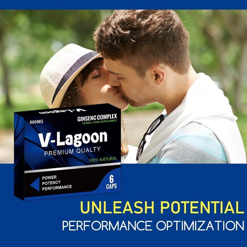 V-LAGOON Blue -New Stronger for Longer Formula for Men - Ultra Strong Performance Enhancing Pills, Stamina Endurance Booster RED Supplement Pills for Men - 6 Ginseng Capsules 500MG