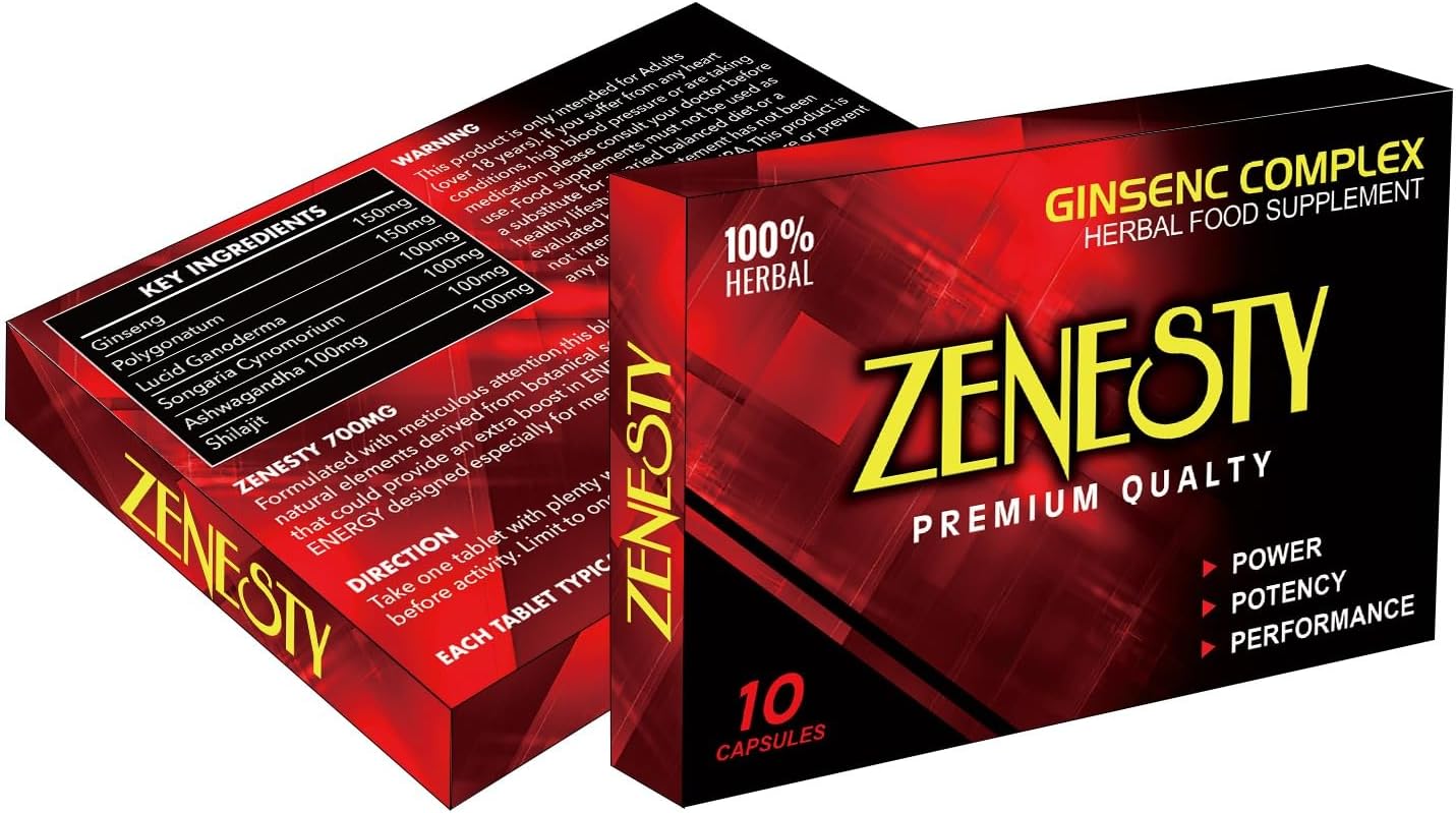 ZENESTY® - Enhance Your Performance - Extra Strength Performance Enhancing Pills, Stamina Endurance Booster Gold Supplement Pills for Men - 10 Ginseng Capsule