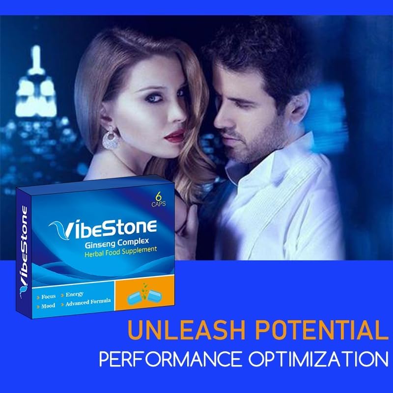 Ultra Strong VIBESTONE Blue™.6 x 500mg Pills - Herbal Supplement, Performance Enhancing Supplements for Energy, Stamina and Endurance.