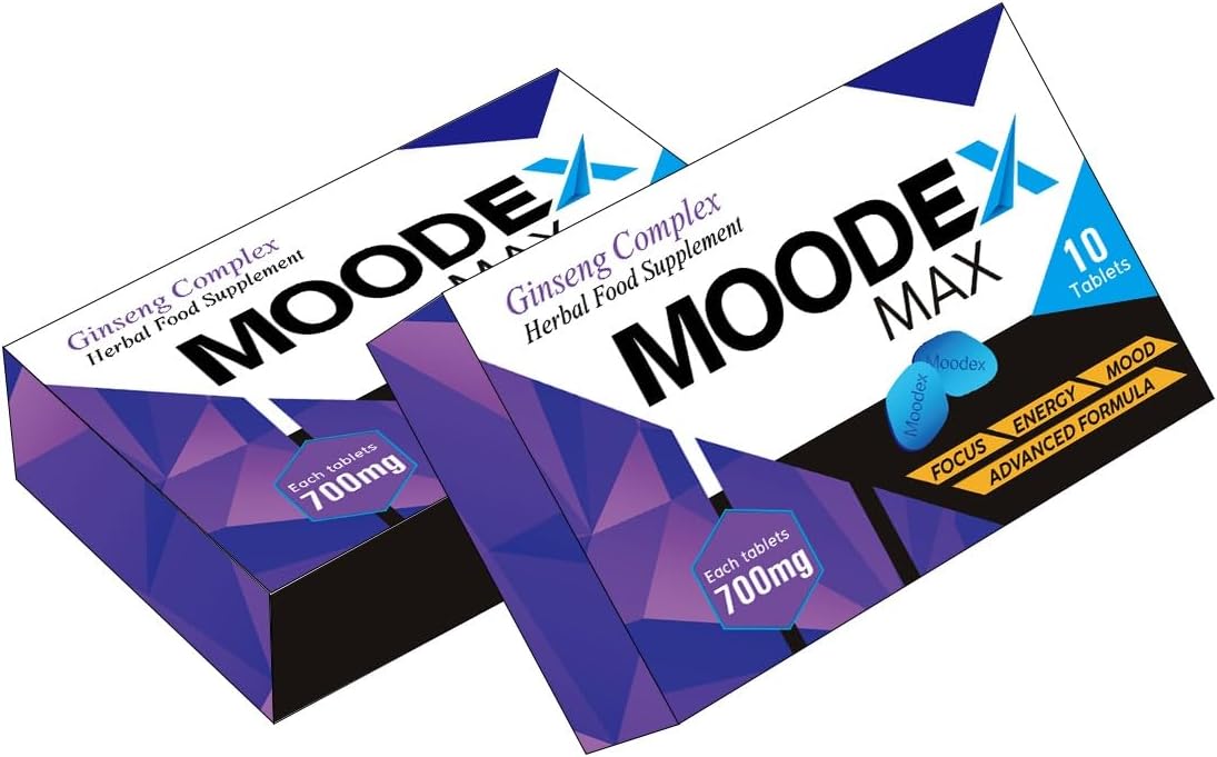 MOODEX MAX Blue 10 - Stronger & Harder Enhanced Strength & Firmness for Men - Designed to Boost High Stamina, Performance & Prolonged Results - Natural Male Enhancing Food & Herbal Supplement,700MG