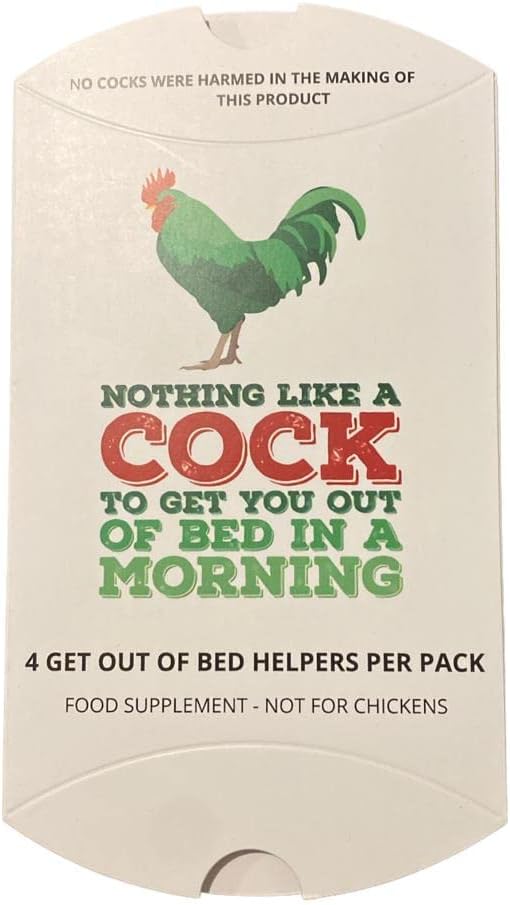 Sneaky Puff Adder Joke Box | 4 Ginseng Capsules Per Box | Xmas Gifts | Secret Santa | Birthdays | April Fools | Don't Be a Soft Cock | No Cocks were harmed in the making of this product (Morning Cock)