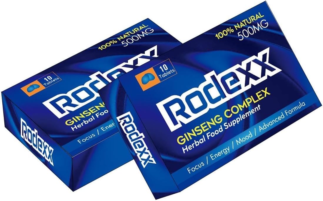 RODEXX Blue Stronger for Longer New Formula- Ultra Strong Performance Enhancing Pills, Stamina Endurance Booster Blue Supplement Pills for Men - 10 Ginseng 500MG Tablets