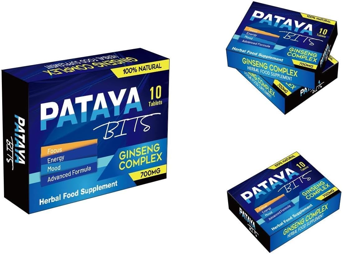 PATAYA BITS Stronger for Longer New Formula- Ultra Strong Performance Enhancing Pills, Stamina Endurance Booster Blue Supplement Pills for Men - 10 Ginseng 700MG Capsule