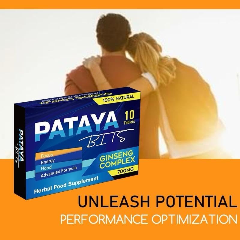 PATAYA BITS Stronger for Longer New Formula- Ultra Strong Performance Enhancing Pills, Stamina Endurance Booster Blue Supplement Pills for Men - 10 Ginseng 700MG Capsule