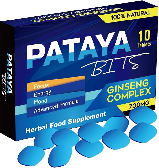 PATAYA BITS Stronger for Longer New Formula- Ultra Strong Performance Enhancing Pills, Stamina Endurance Booster Blue Supplement Pills for Men - 10 Ginseng 700MG Capsule