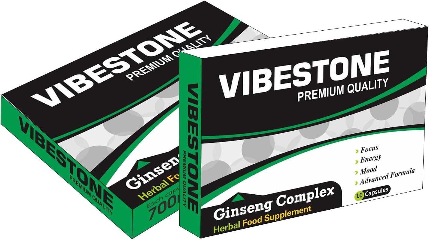 VIBESTONE Green Stronger for Longer New Formula- Ultra Strong Performance Enhancing 700MG Pills, Stamina Endurance Booster Green Supplement Pills for Men - 10 Ginseng Capsules