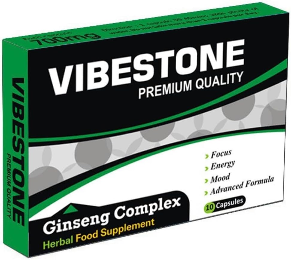 VIBESTONE Green Stronger for Longer New Formula- Ultra Strong Performance Enhancing 700MG Pills, Stamina Endurance Booster Green Supplement Pills for Men - 10 Ginseng Capsules