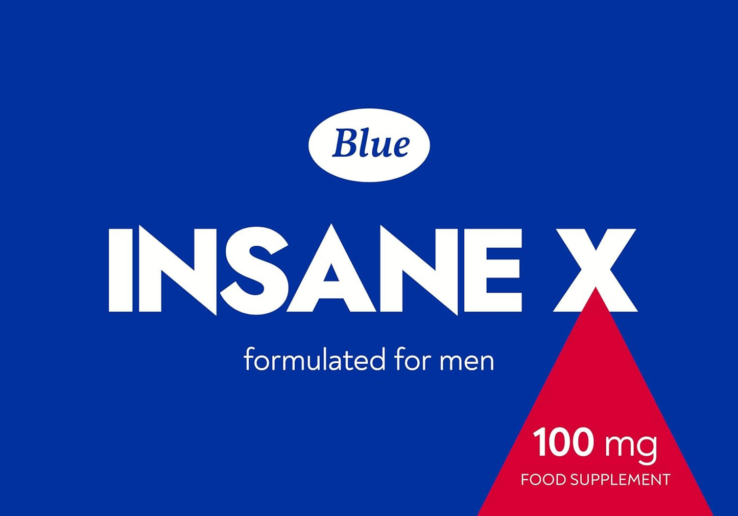 INSANE X 40 Pills for Men 100mg: Fast-Acting Enhanced Strength Supplements Tablets - Harder & Stronger - Prolonged High Performance - Energy & Male Enhancing - Herbal & Food Supplement UK