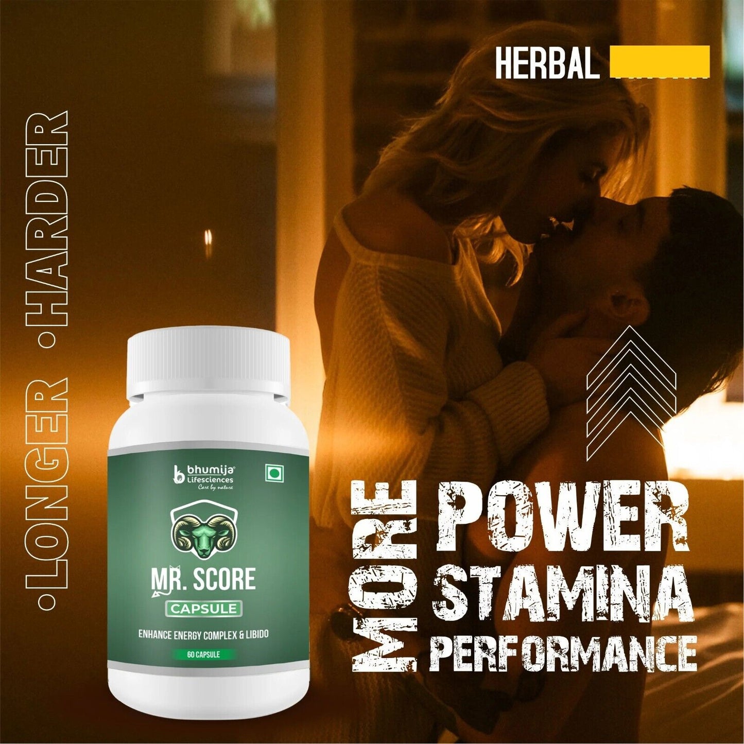 Natural Male Performance Increased Supplement 100mg (60 Capsules) Sexual Health