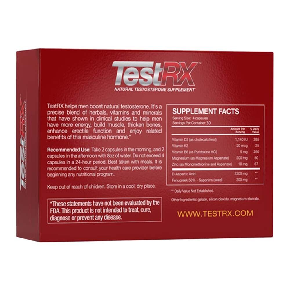 TESTRX BEST ZMA Dietary Supplement - 1 BOX / 1 Month Supply TEST RX