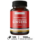 Korean Red Panax Ginseng 1500mg - Energy & Endurance, Male Testosterone Booster
