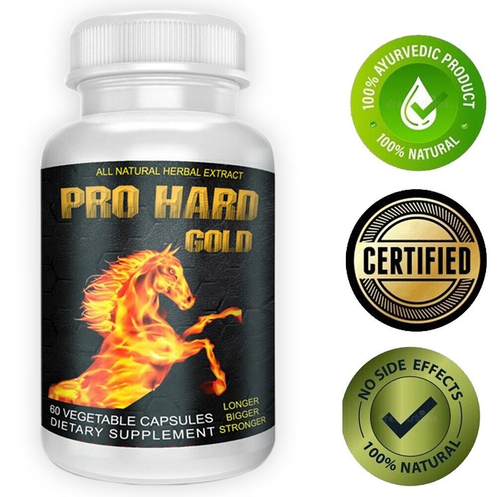 Pro Hard Gold Male Performance Enhancement 60 Pills - Dietary Supplement For Men