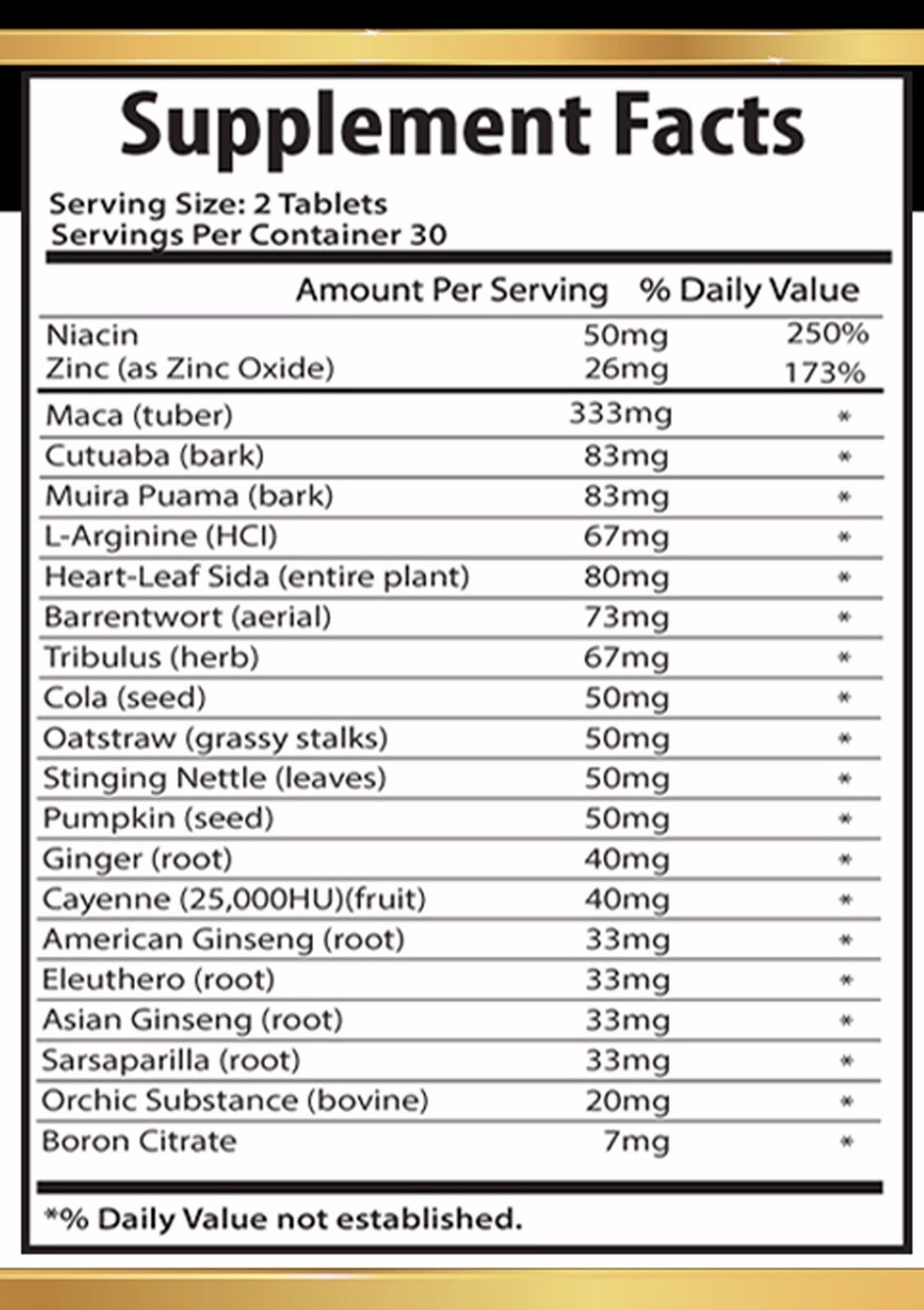 Vitamins And Dietary Supplements - MALE VIRILITY - formula works well - 1 Bottle