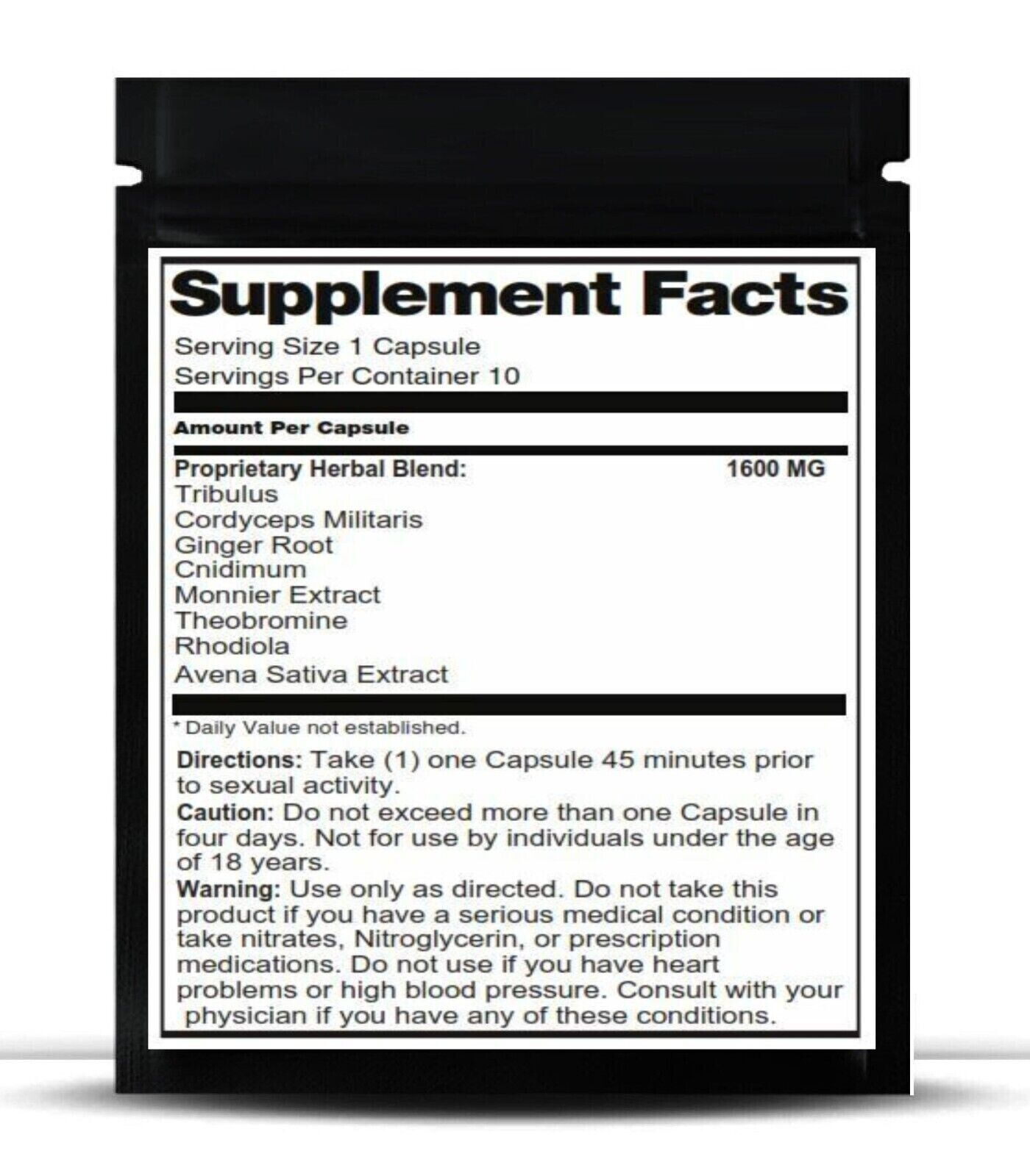 Raze Up Extreme Edition Male Enhancement 10 Pills for EXTREME PERFORMANCE
