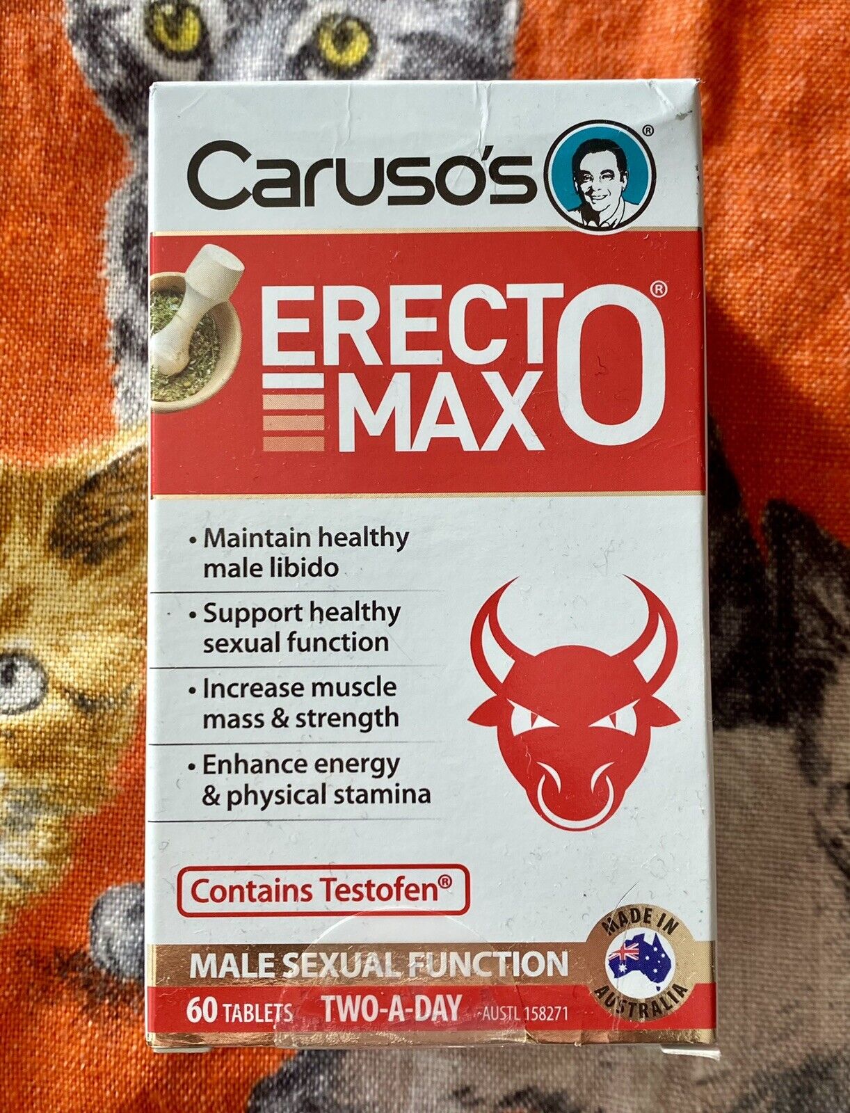 Caruso's ErectOMax 60 Tablets Male Sexual Performance Libido Erect O Max Virile