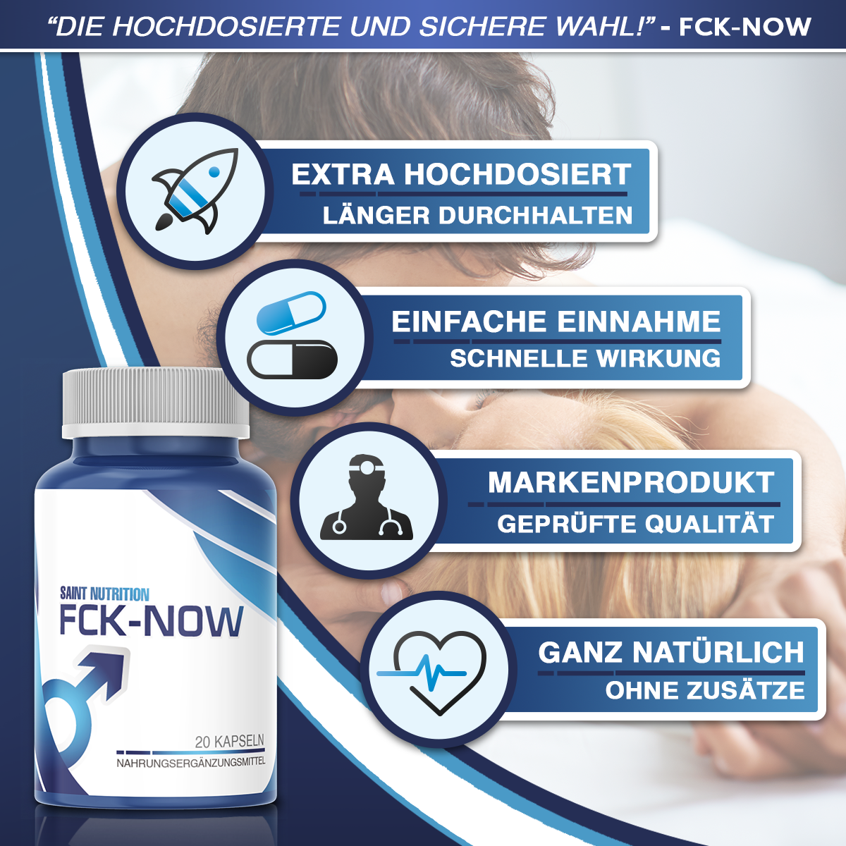 FCK NOW capsules HERBAL - Extra strong potency capsule for men potency enhancer
⭐⭐⭐⭐⭐ in the "Potency Enhancers" section | MADE IN GERMANY |