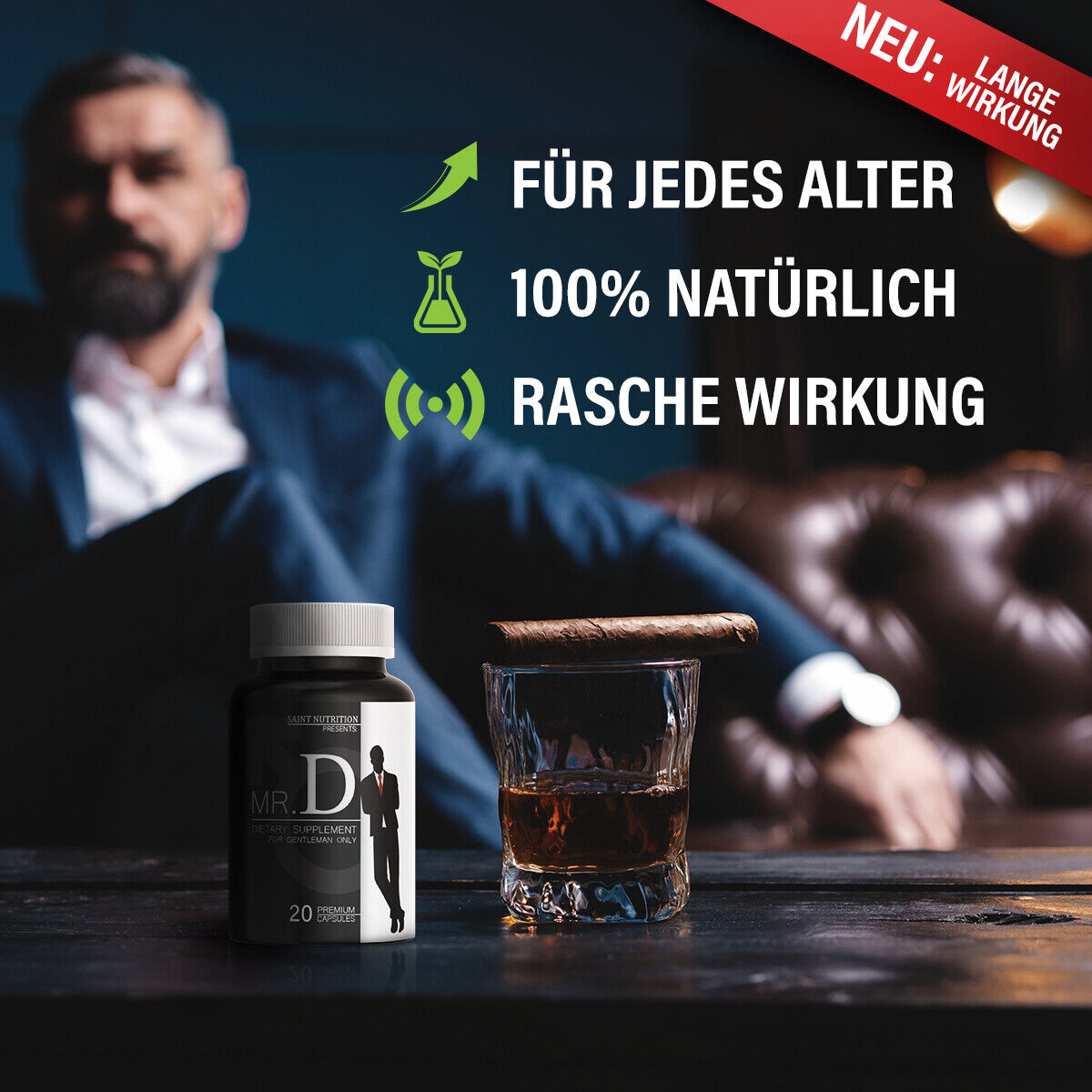 MR D CAPSULES FOR MEN HIGH DOSE 250MG POTENCY MEDICINE WITH INSTANT EFFECT POTENCY
⭐⭐⭐⭐⭐ in the "Potency" section | MADE IN GERMANY