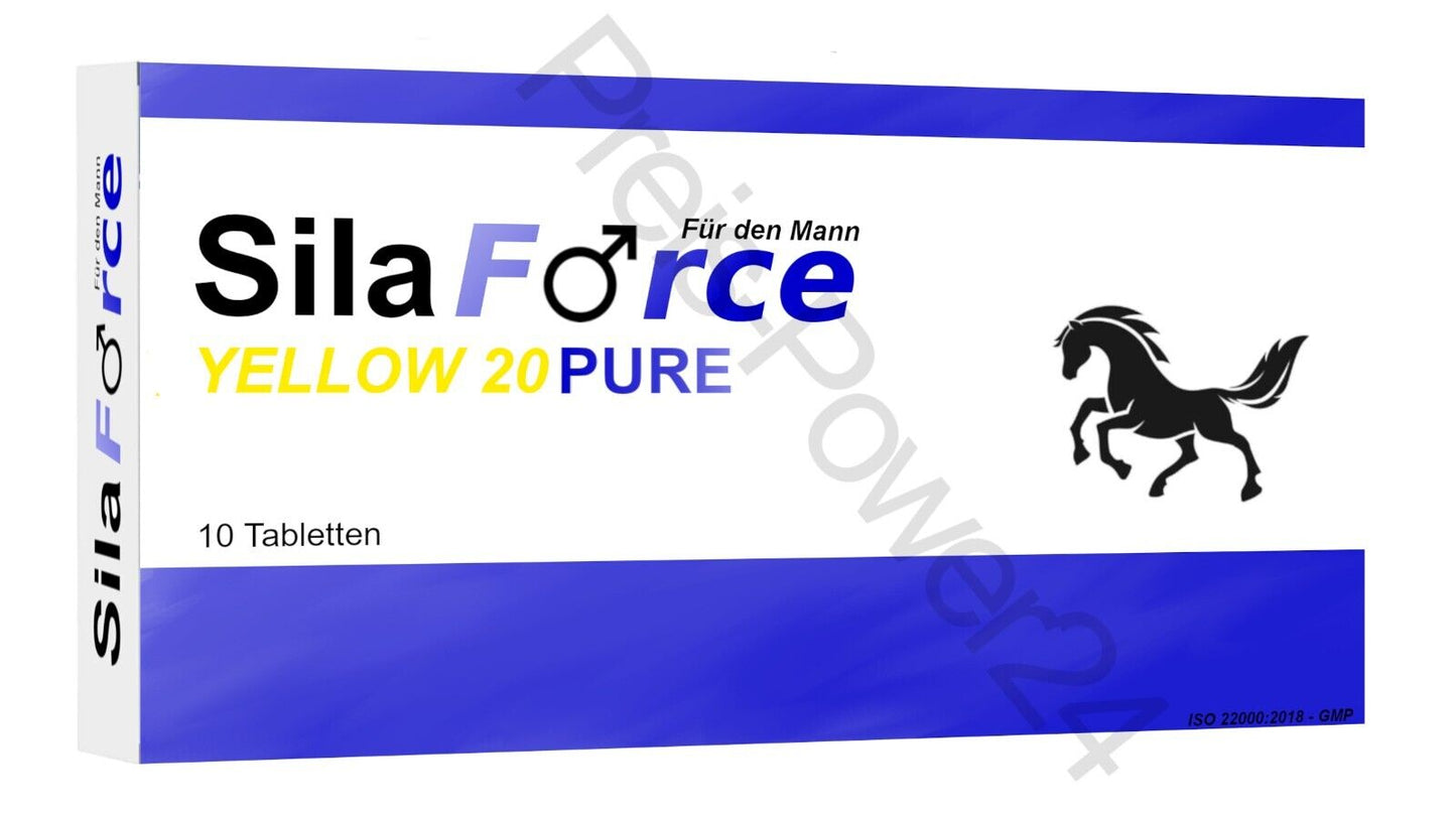 ⭐⭐⭐⭐⭐ SILAFORCE - FOR MEN - 10 TABLETS - YELLOW HERBAL VIDA 20 ⭐⭐⭐⭐⭐