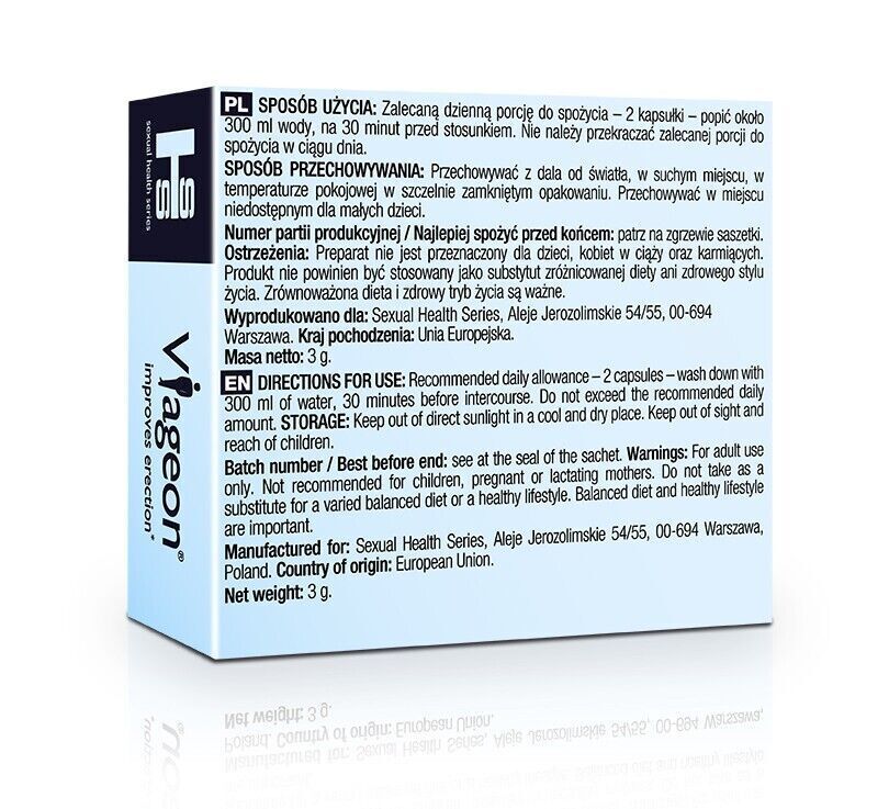 Viageon Potential Pills Strong Erection Potential Safer Sex 50 Tablets