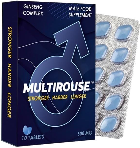 MUTLIROUSE 500mg | Stronger | Longer | Harder | Performance | Extra Strength Enhancing Tablets | Stamina Endurance Booster Supplement for Men | 10 Ginseng Tablets