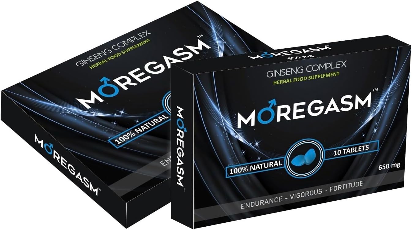 MOREGASM™ - Unleash More Longer | More Harder, More Stronger Performance | Stamina Endurance Booster Blue Herbal Supplement Tablets for Men | 10 Ginseng Tablets