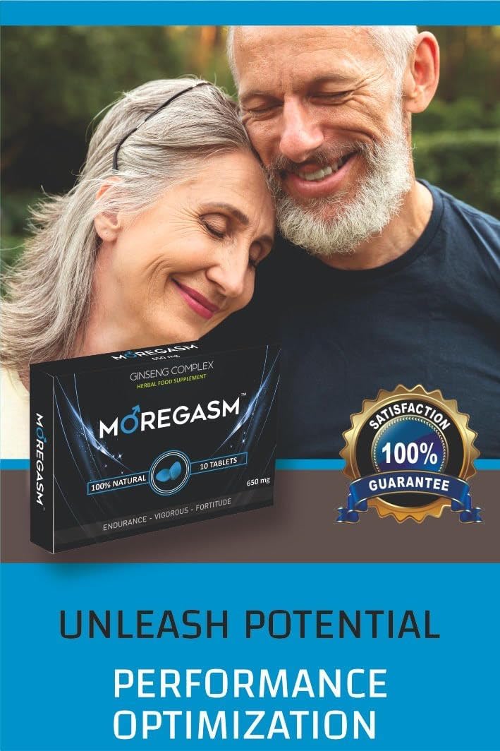 MOREGASM™ - Unleash More Longer | More Harder, More Stronger Performance | Stamina Endurance Booster Blue Herbal Supplement Tablets for Men | 10 Ginseng Tablets