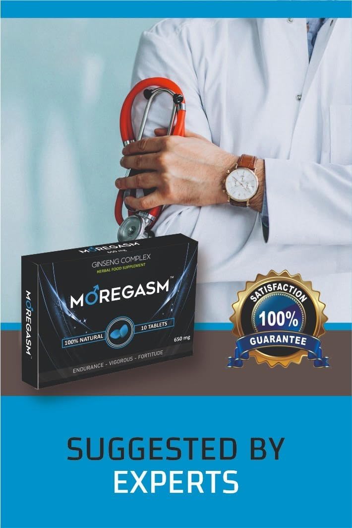 MOREGASM™ - Unleash More Longer | More Harder, More Stronger Performance | Stamina Endurance Booster Blue Herbal Supplement Tablets for Men | 10 Ginseng Tablets