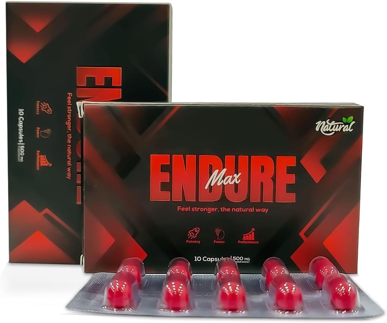 MAX Endure Feel Stronger, The Natural Way (10 Capsules)