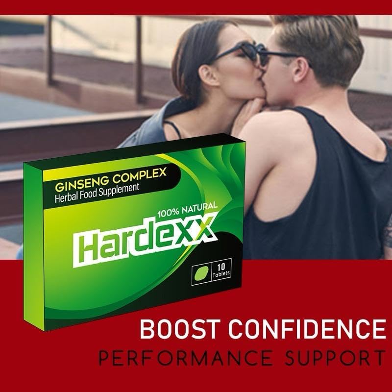 HARDEXX Green- Ginseng Complex - The Most Effective Natural, Powerful and Fast Acting Food Supplement for Men! - (Pack of 10 Tablets)