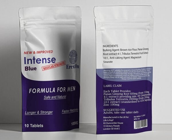 ErexOn - Intense Blue 10 Tablets - Herbal Supplement for Men