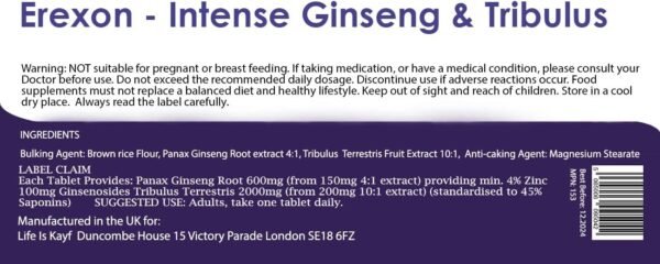 ErexOn - Intense Blue 10 Tablets - Herbal Supplement for Men