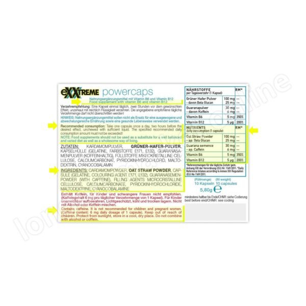 EXTREME Power Caps for pure power for man male erection pills x 10 caps