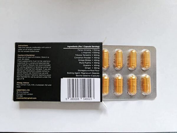 Extra Strong (10 Capsule) Gold Dragon Ginseng Complex - 100MG - Premium Enhanced Energy, Stamina & Endurance.