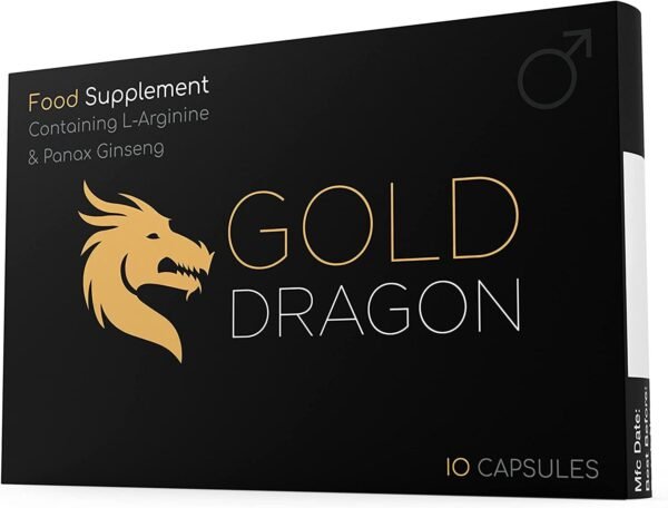 Extra Strong (10 Capsule) Gold Dragon Ginseng Complex - 100MG - Premium Enhanced Energy, Stamina & Endurance.