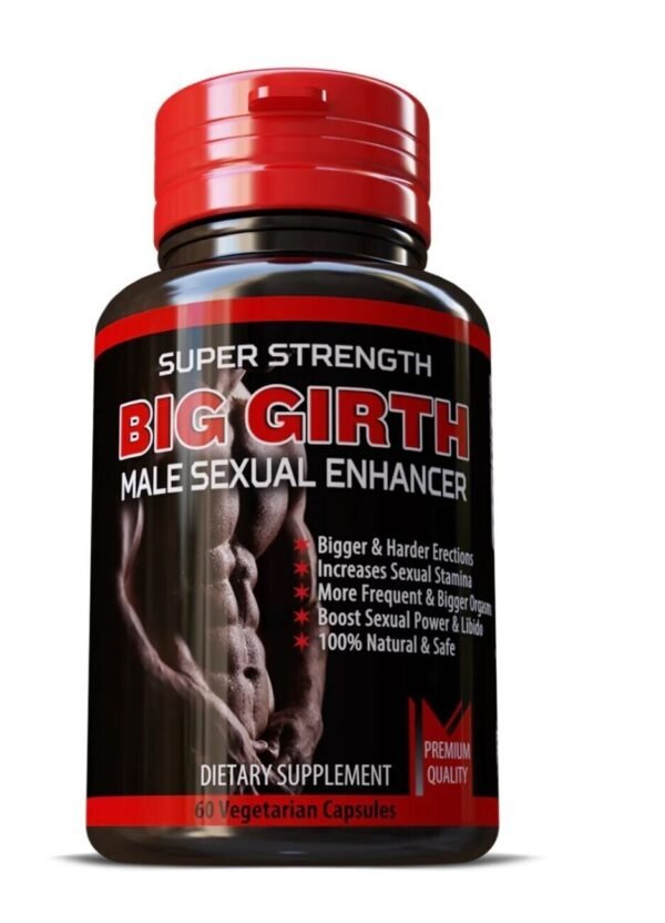 3654423817 Big Girth Male Enhancement Stamina Booster Libido 100% Natural Herbal Supplement 60 X 100MG