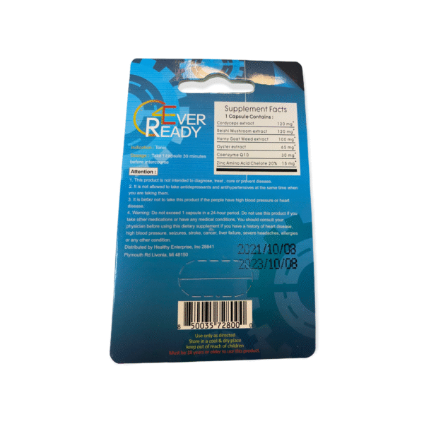 4Ever Ready Male Enhancement Sex Pills for EXTREME ENHANCEMENT 3 Pills