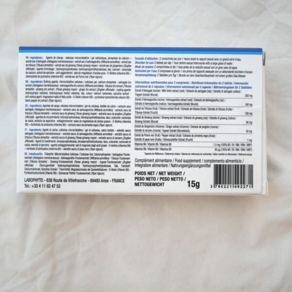 ERECTAB Erection and Virility 20 tabs Spanish Male Erection Strong Sexual Pills